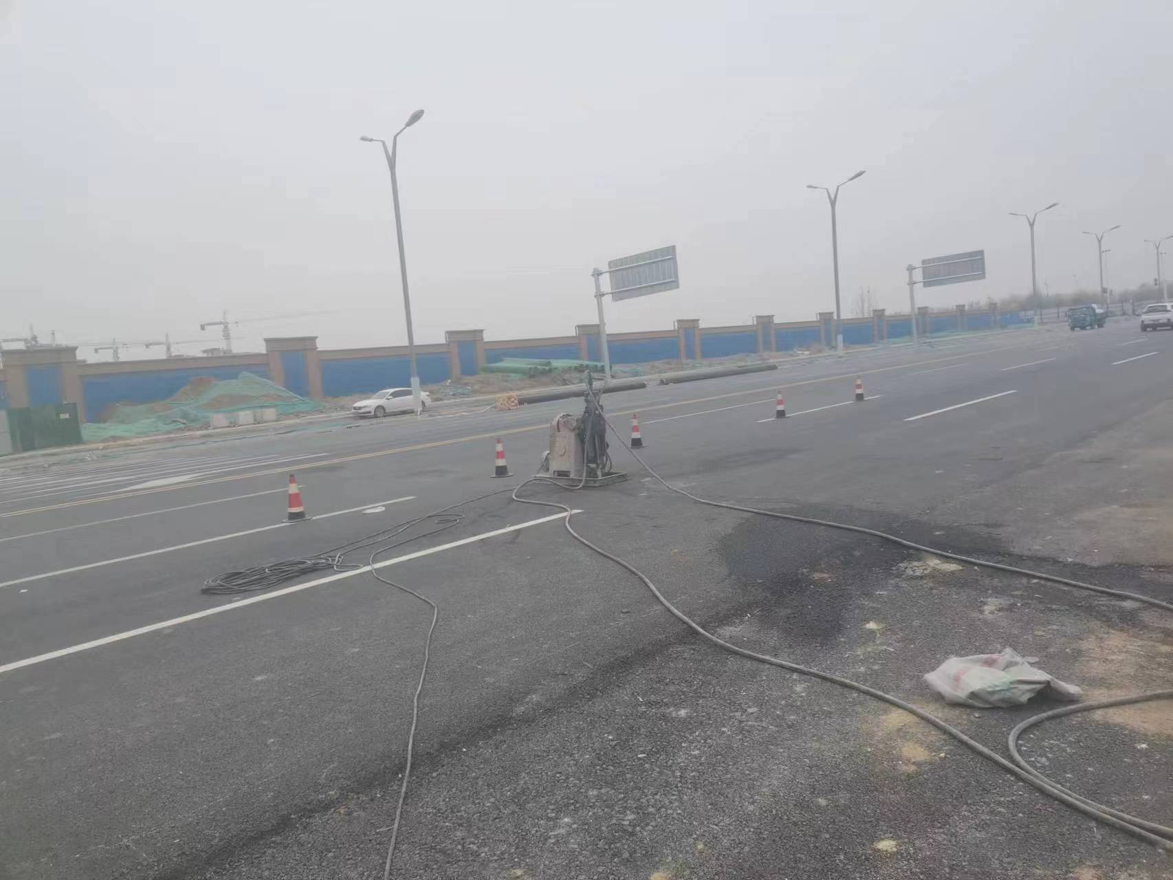 乌拉特后马路注浆